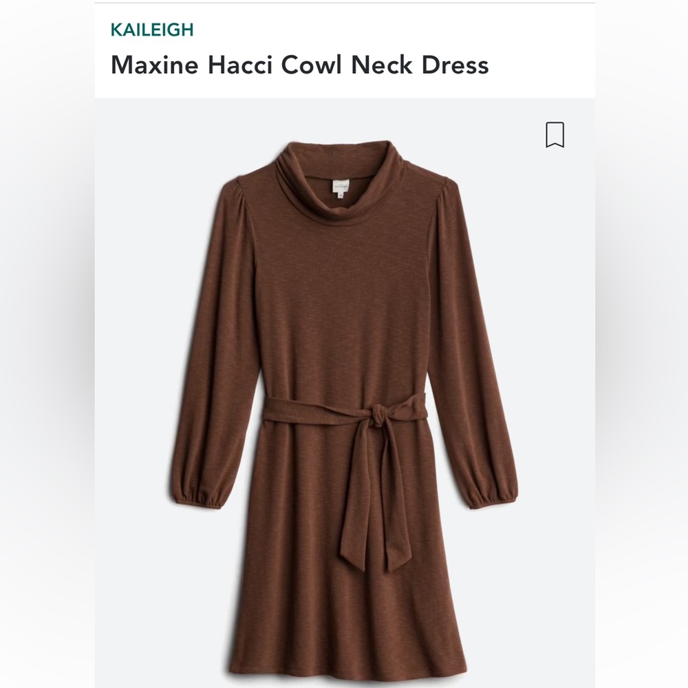 NWT-Kailiegh Maxine Hacci cowl neck dress size small